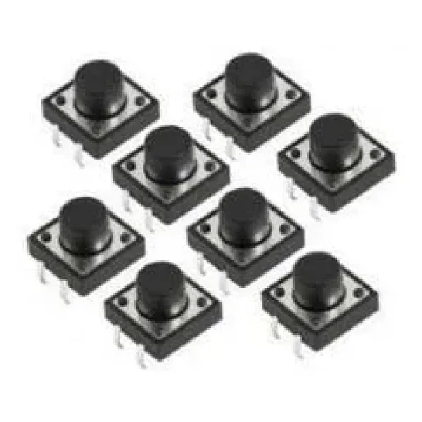 12x12x10.5mm 4 Pinli Push Buton - Tact Switch