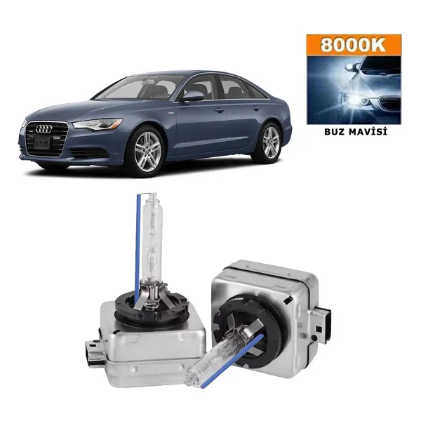 3 Tıkla Audi A6 2008-2015 D3S / D3R 8000K Buz Mavisi Hıd Xenon Ampul 2 Adet