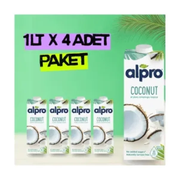 Alpro Hindistan Cevizi Sütü 1 lt 4'lü