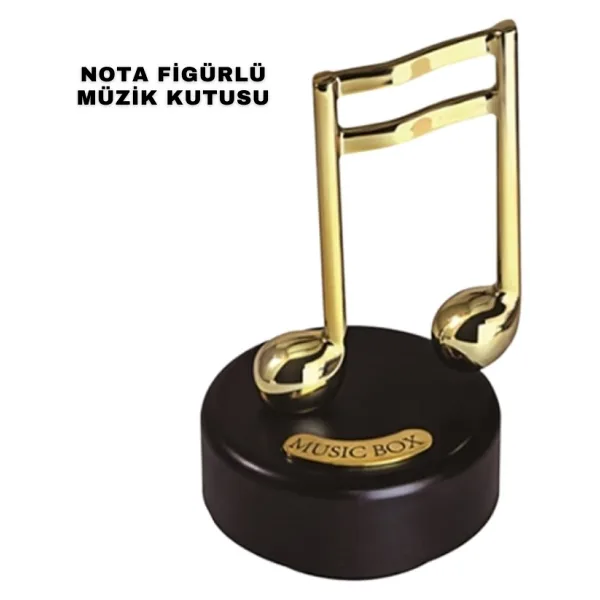 Altın Nota Figürlü Müzik Kutusu - Lisinya