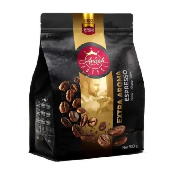 ANISAH COFFEE ESPRESSO EXTRA AROMA KOYU KAVRULMUŞ ÇEKİRDEK 500 GR