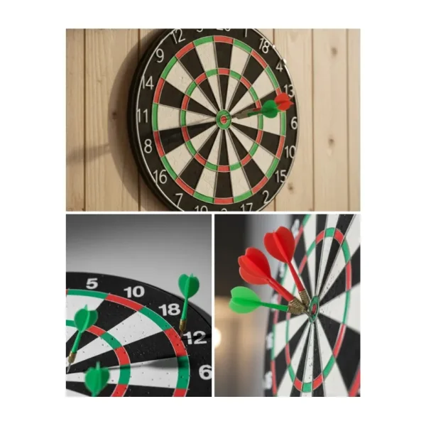 Astraltech 12 Inç Dart Tahtası 4 Adet Metal Uçlu Dart Oku Kolay Montajlı