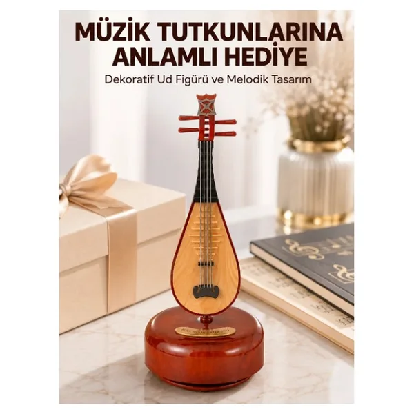 Astraltech Enstrüman Figürlü Melodi Çalan Dekoratif Müzik Kutusu