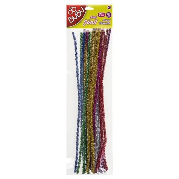 Bu-Bu Şönil Simli 30 Cm 25 Renk