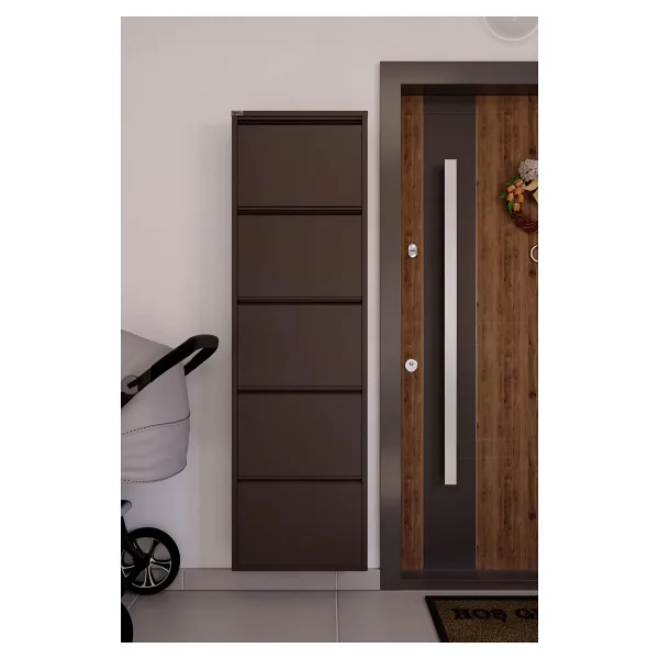 Ceha Kahverengi 5'li Metal Ayakkabılık