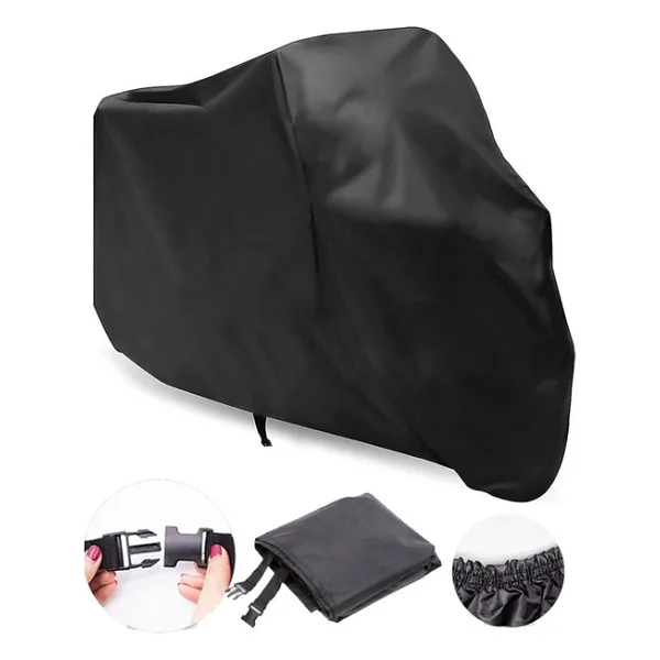 Coverplus Motosiklet Brandası Motor Branda Tüm Modellere Uyumlu Siyah