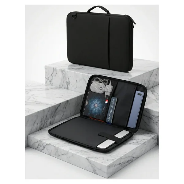 D'VERS 8.7/9/10.2/10.9/11/11.5/12/12.9 Inç Tüm Markalarla Uyumlu Siyah Çok Amaçlı Tablet Bölmeli El, Omuz, Organizer, Tablet Çantası