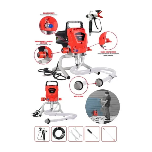 Daflong Aeropro Elektrikli Airless 1100W Boya Makinası Ap8628