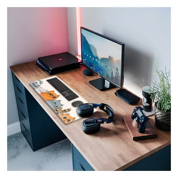 Decorita Cam Mouse Pad Cam Masa Matı Cool Cats Large 40cm X 80cm