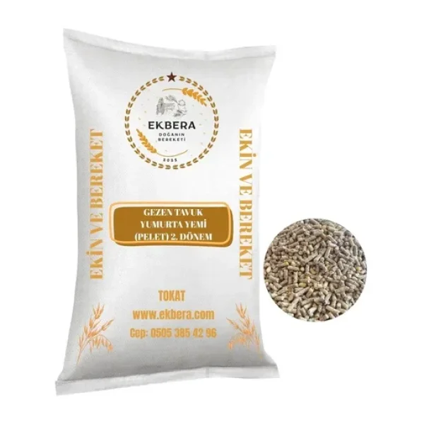 Ekbera Gezen Tavuk Yumurta Yemi (Pelet) - 2. Dönem - Tüm Kanatlılar İçin Uygun - 10 Kg