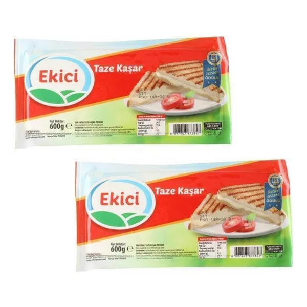 Ekici Taze Kaşar Peyniri 600 g x 2 Adet