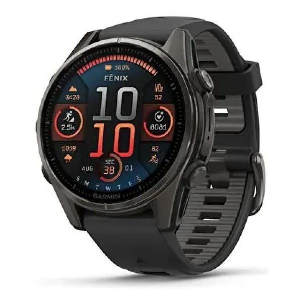 Garmin Fenix 8 43mm Amoled Karbon Gri Akıllı Saat