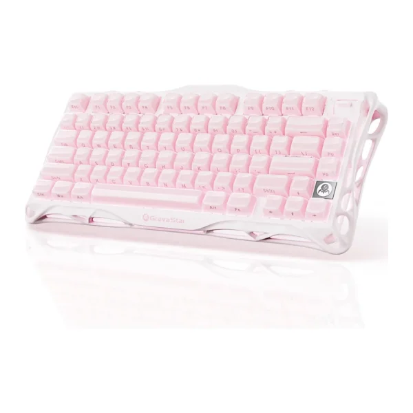 GravaStar Mercury K1 Special Edition Pembe RGB %75 TKL Kailh Cherry Pink Switch Kablolu/Kablosuz Mekanik Oyuncu Klavyesi