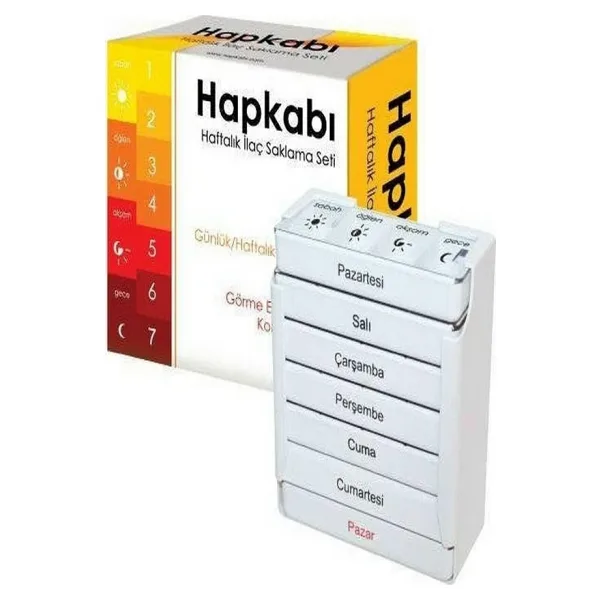 Hapkabı Haftalık İlaç Saklama Seti
