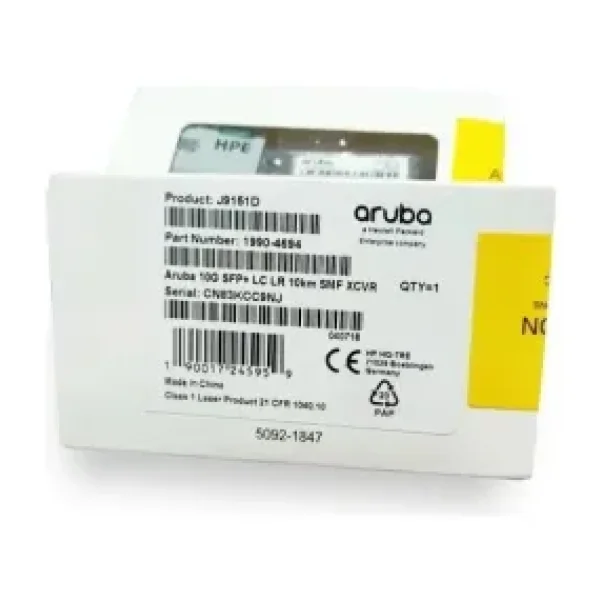 Hp Aruba J9151D Sfp+ 10Gbps Lr 10Km SMF XCVR Transceiver Orjinal Kutusunda Garantili