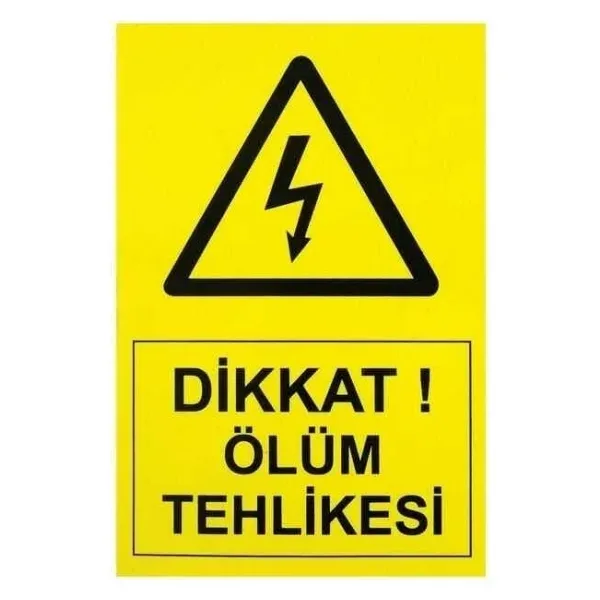 IS-Tİ2 Tehlike Etiketi 14x10cm (Yüksek Voltaj)