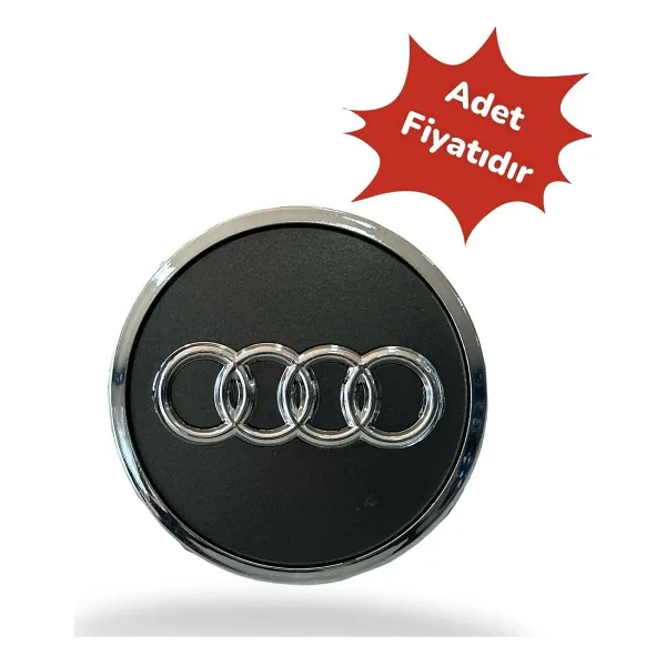 KÜB-AY TİCARET Audi Uyumlu A4 - A5 - A6 8w 4g [ 2016 - 2022 ] Jant Göbek Arması 8w0601170 - Siyah
