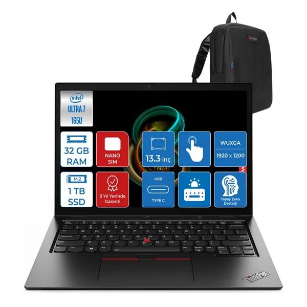 Lenovo Thinkpad L13 G5 Yoga Ultra 7 165U 32GB 1tb 13.3" Wuxga Windows 11 Pro Nanosim Dokunmatik Yapay Zeka Destekli Bilgisayar L21LM0037TXP02