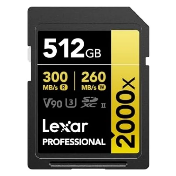 Lexar Professional Gold Series 2000x LSD2000512G Class 10 UHS-II U3 V90 512 GB Hafıza Kartı