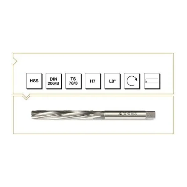 Makina Takım Endüstrisi A.Ş. HSS Din 206 L-RN El Raybası (H7) 2 mm