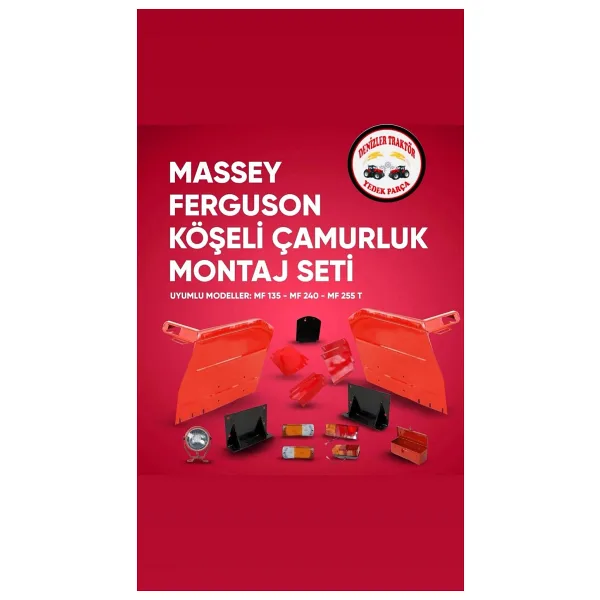 Massey Ferguson 135-240-255T Düz Çamurluk Komple Set (Ayakları Lambalarıyla Beraber Full Set)