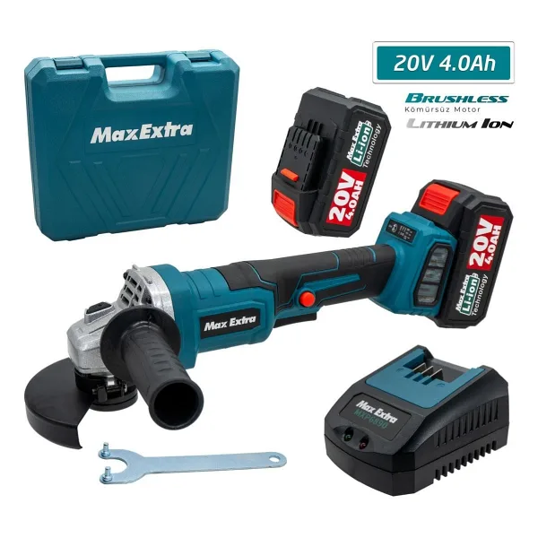 Max Extra MXP6890 Çift Akülü 4 Ah Taşlama Makinesi