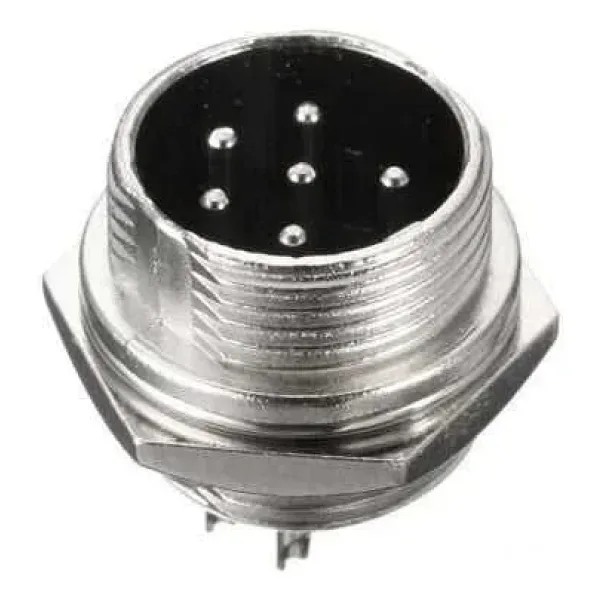 Mike Konnektör 6-Pin 16mm - Erkek