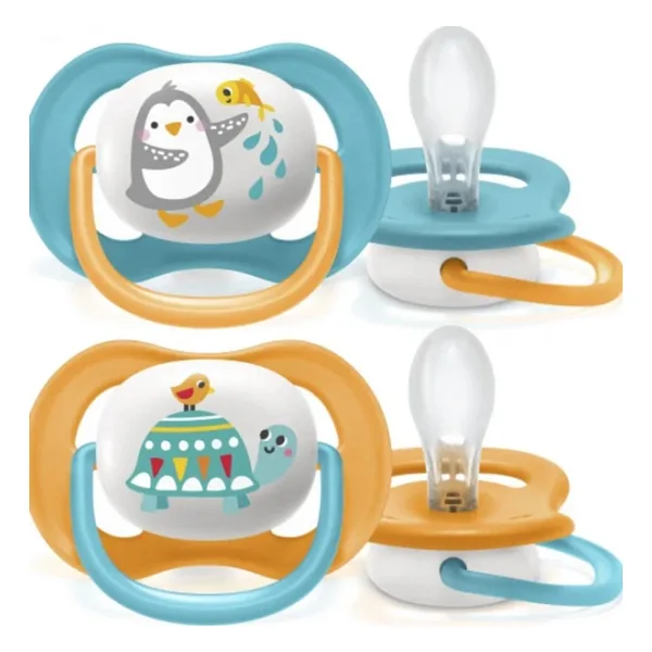 Philips Avent Ultra Air 2'li Emzik 6-18AY Mavi/turuncu