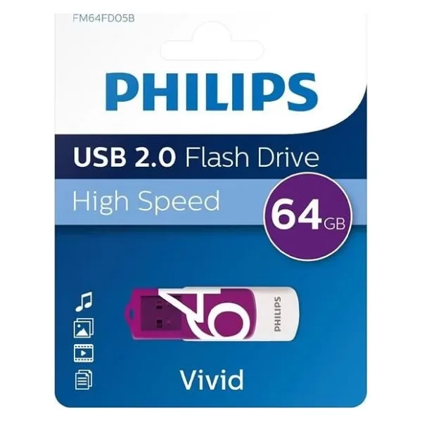 Philips FM64FD05B/00 64 GB USB 2.0 Flash Bellek
