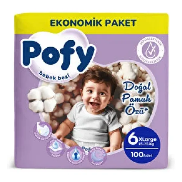Pofy 6 Numara X Large 100'lü Bebek Bezi