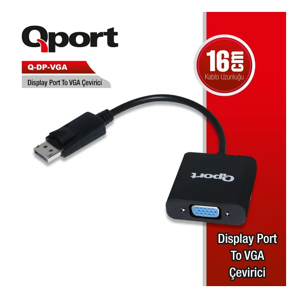 Qport Q-DP-VGA Display To VGA Çevirici