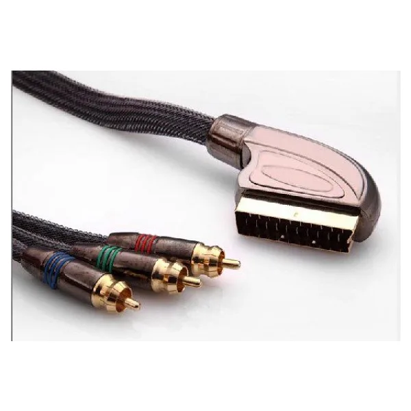 S-Link Slx-M997 Scart To 3rca 2m Gold+Metal Kablo