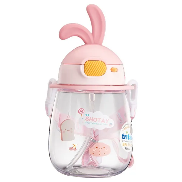 Shotay ST-7008 Rabbit Pembe 600 ml Tritan Matara
