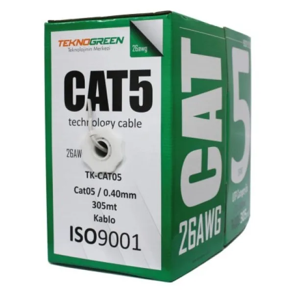 TeknoGreen TK-CAT05 CCA 305 m CAT5E Network Kablosu