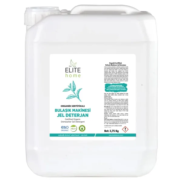 The Elite Home Organik Sertifikalı Jel Bulaşık Makinesi Deterjanı (Kokusuz, 3.75 Kg) - Standart