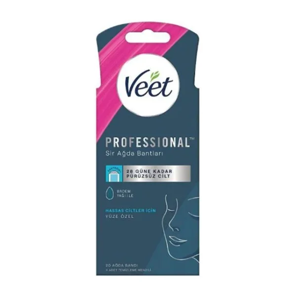 Veet Professional Hassas Ciltler İçin Sir Ağda Bantları Yüze Özel 20 Adet