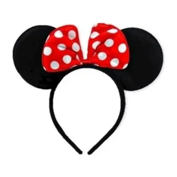 Vipfoni Mickey - Mini Mouse Taç Fiyonk Taç - Kırmızı