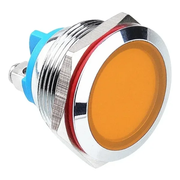 WD22L-P0 22mm 12-24V Metal Sinyal Lambası - Sarı