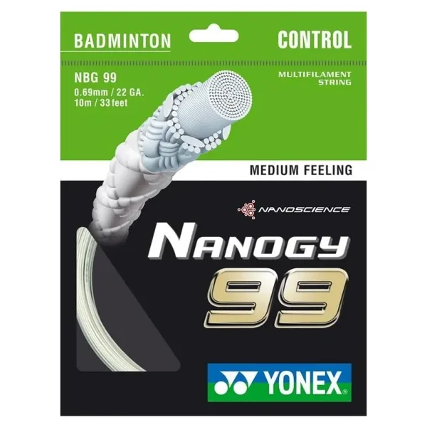 Yonex Nanogy 99 Tekli Badminton Kordajı Beyaz