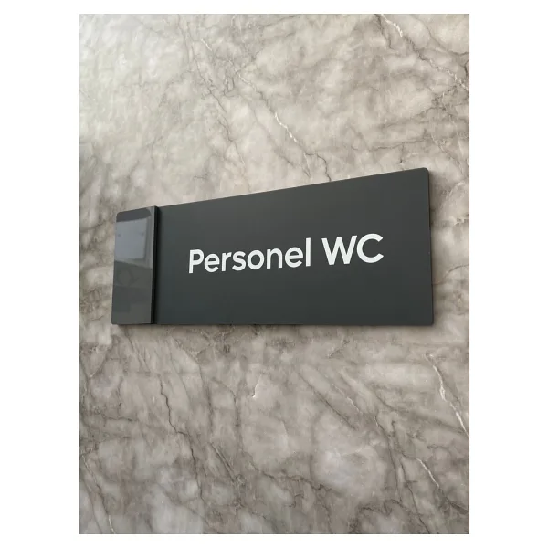 Yönline Klasik Seri Mat Antrasit Personel Wc Kapı Isimliği