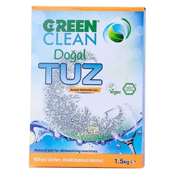 3 ADET Green Clean Dogal Bulaşık Makinesi Tuzu 1500 g
