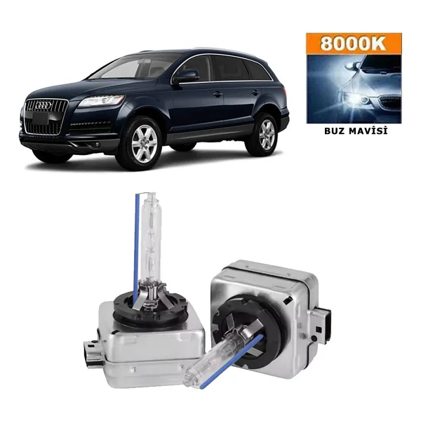 3 Tıkla Audi Q7 2009-2014 D3S / D3R 8000K Buz Mavisi Hıd Xenon Ampul 2 Adet