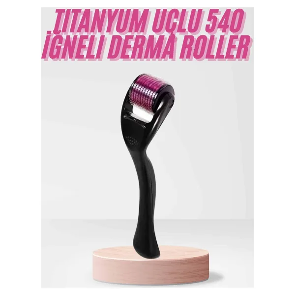 540 Iğneli Derma Roller 1mm Titanyum Uçlu Saç Kaş Serum Kullanımına Uygun