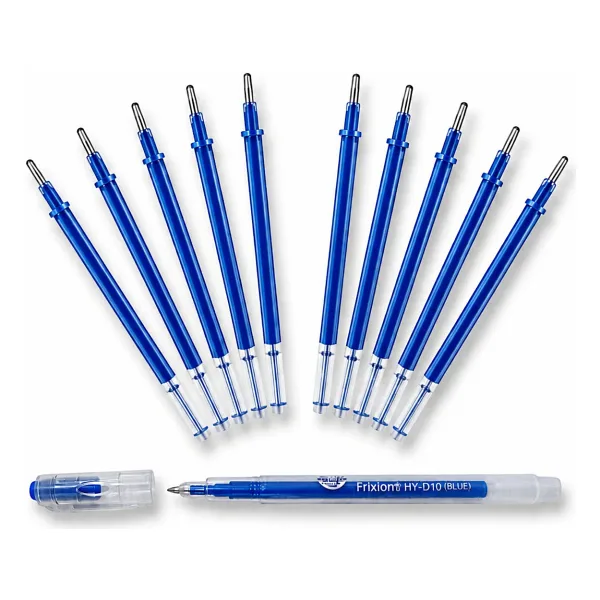 ALBERTOS Isı ve Buhar ile Silinen Kumaş İşaretleme Kalem Seti 10 Adet Kalem İçi ve 1 Adet Kalem Mavi 2.50 ml