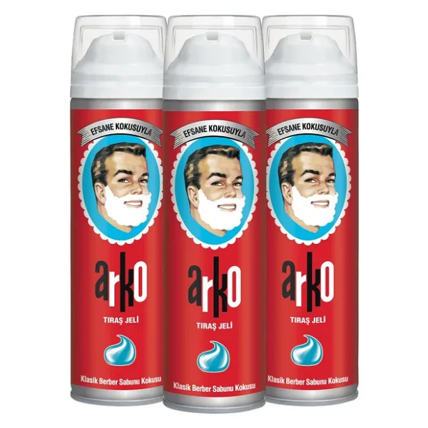 Arko 60. Yıla Özel Klasik 200 ml 3 Adet Tıraş Jeli