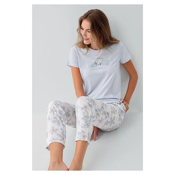 Arnetta Kadın Mavi Pijama Takımı
