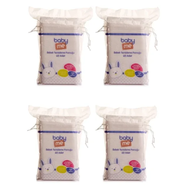 Baby&Me Bebek Temizleme Pamuğu 4 Lü Paket