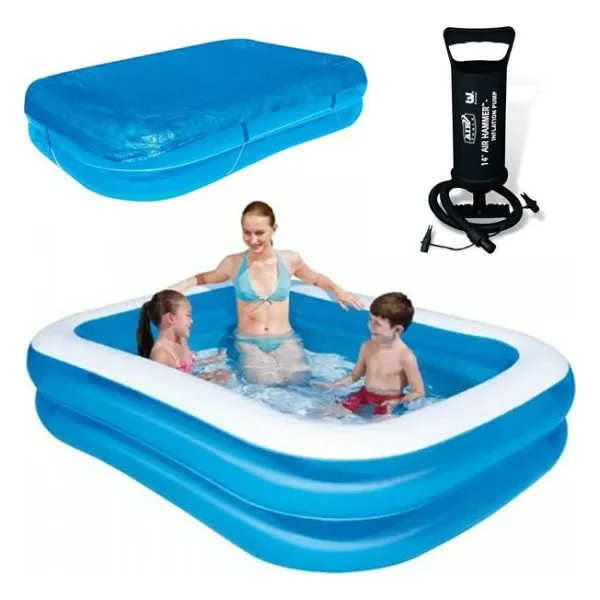 Bestway 12819 211x132x46 cm Dikdörtgen Büyük Şişme Havuz Seti