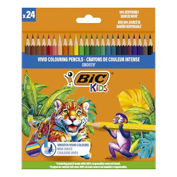 Bic Kids Smooth 24'lü Kuru Boya