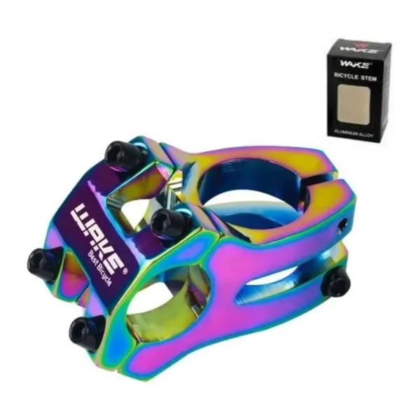 Bisiklet Kısa Gidon Boğazı Wake Alüminyum Rainbow Rengarenk Yedek Parça 31,8Mm